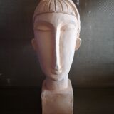 Bust woman terracotta - Inspiration Modigliani