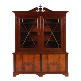 Exquisite Empire Style library cabinet with glass doors, Belgium, 1950s