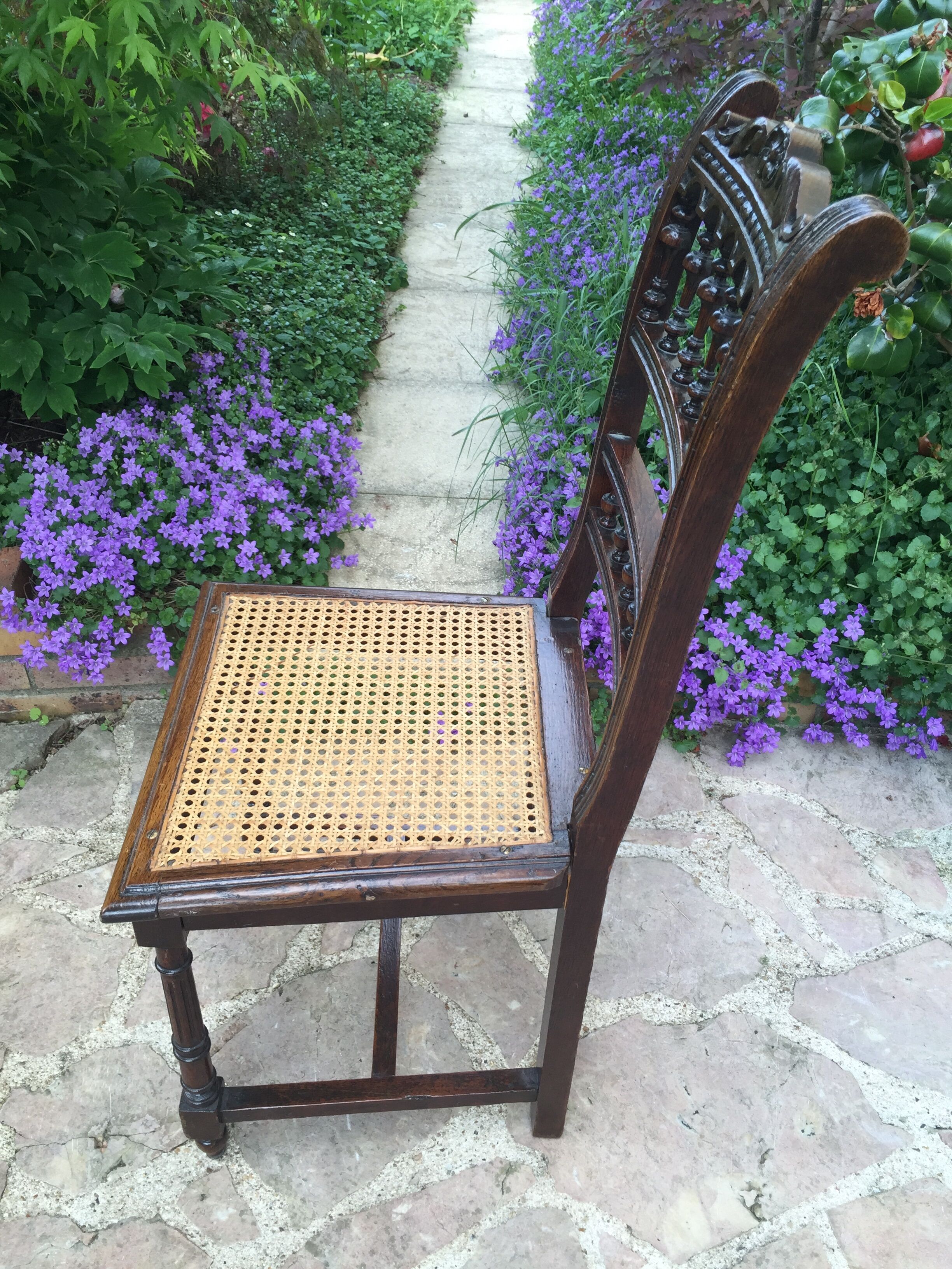 Old wooden and sitting chair chania