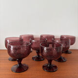 Vintage punch service – Hand-blown bubble glass, bowl or ladle