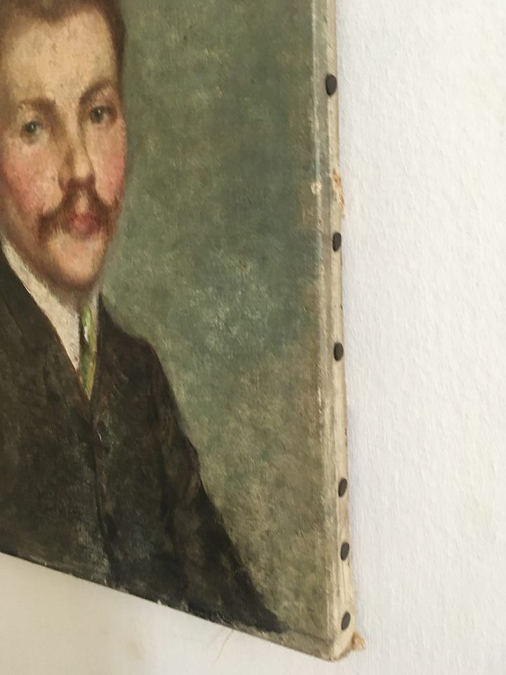 Portrait signed oil XIX th century