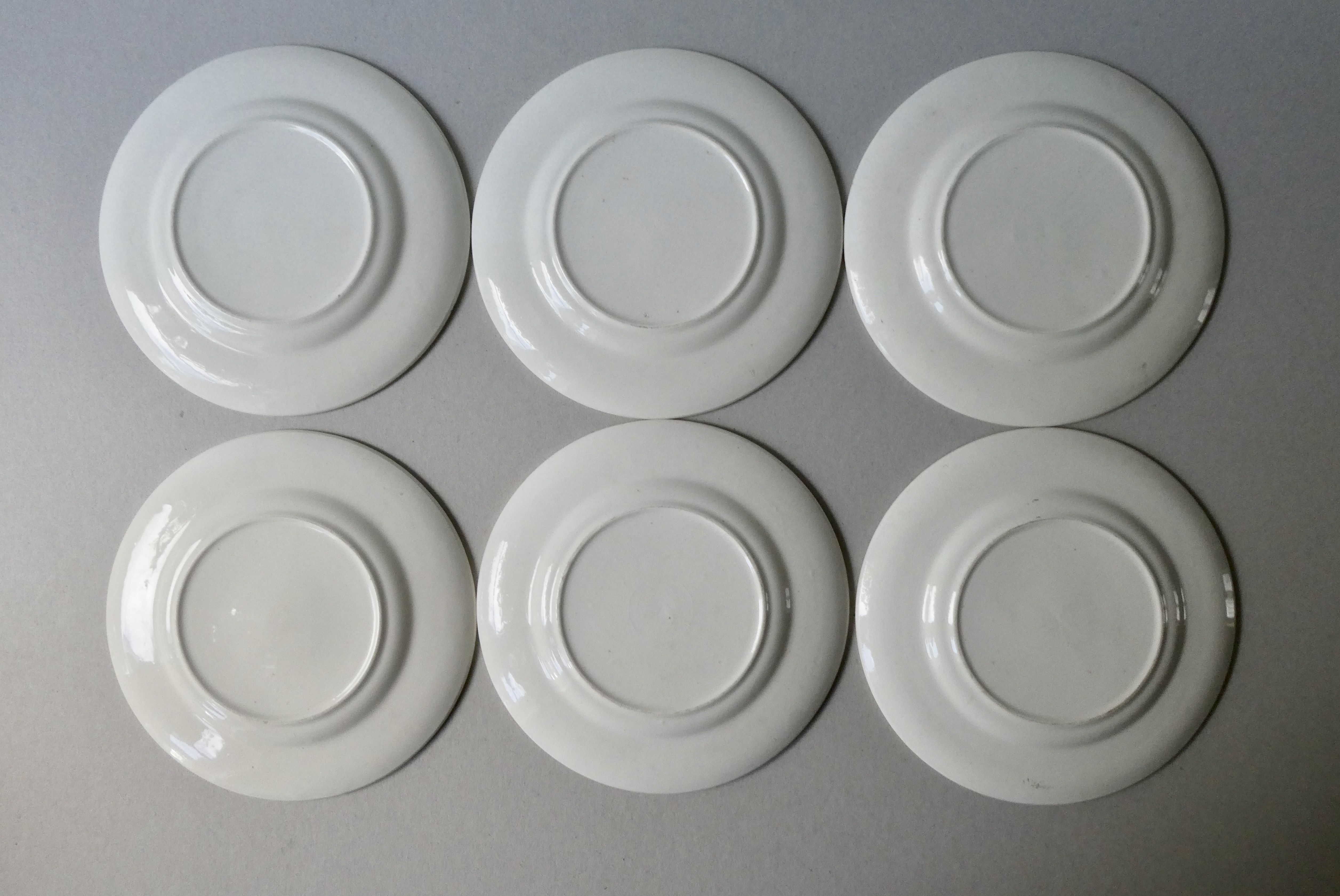 6 dessert plates or starter, the Fables de la Fontaine, vintage