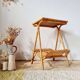 Side table magazine rack in rattan - 1960s design