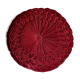 Red braided velvet cushion
