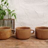 Trio de tasses à déjeuner en grès