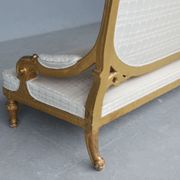 Louis XVI-style gilded wooden bass bench