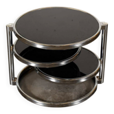 Chrome and glass coffee table