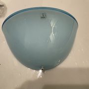 Appliques en verre de Murano bleu clair, années 1970, ensemble de 2