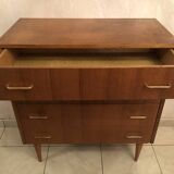 Scandinavian wooden chest of drawers from the 1960s