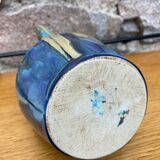 Art Deco flamed stoneware vase with 3 handles