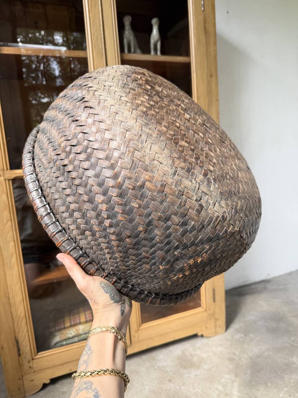 Vietnamese tea basket, mid-20th century