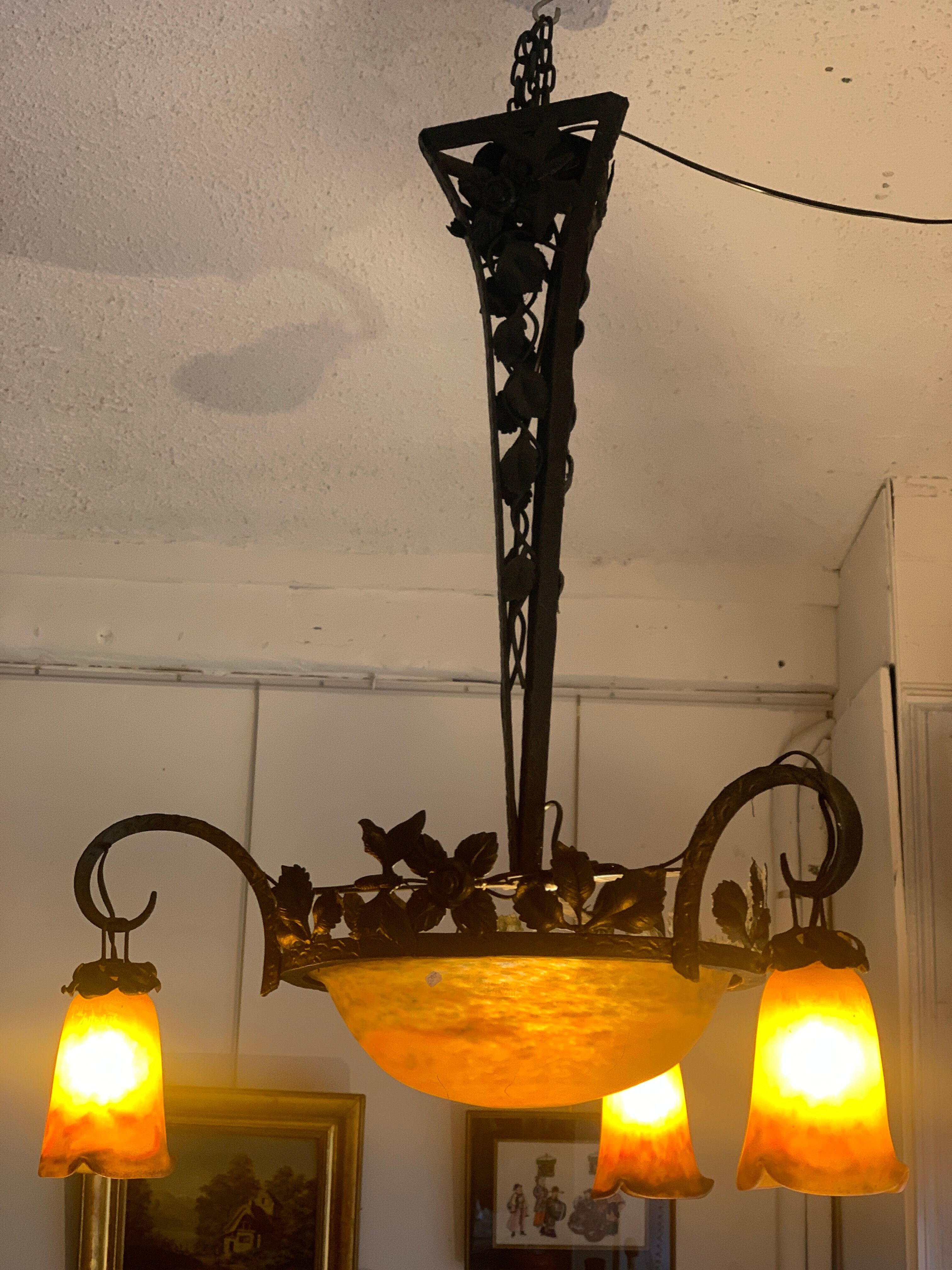 Chandelier glass paste