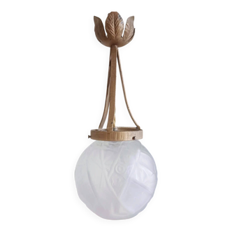 Suspension / glass lustre globe from the 1930s