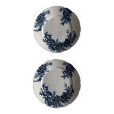 Set of two plates in English porcelain by Johnson Bros.