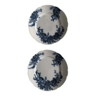 Ensemble de deux assiettes  en porcelaine anglaise Johnson Bros