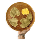Plat en barbotine Sarreguemines Nénuphar