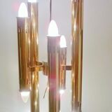 Brass pendant lamp by Oscar Torlasco 1970s
