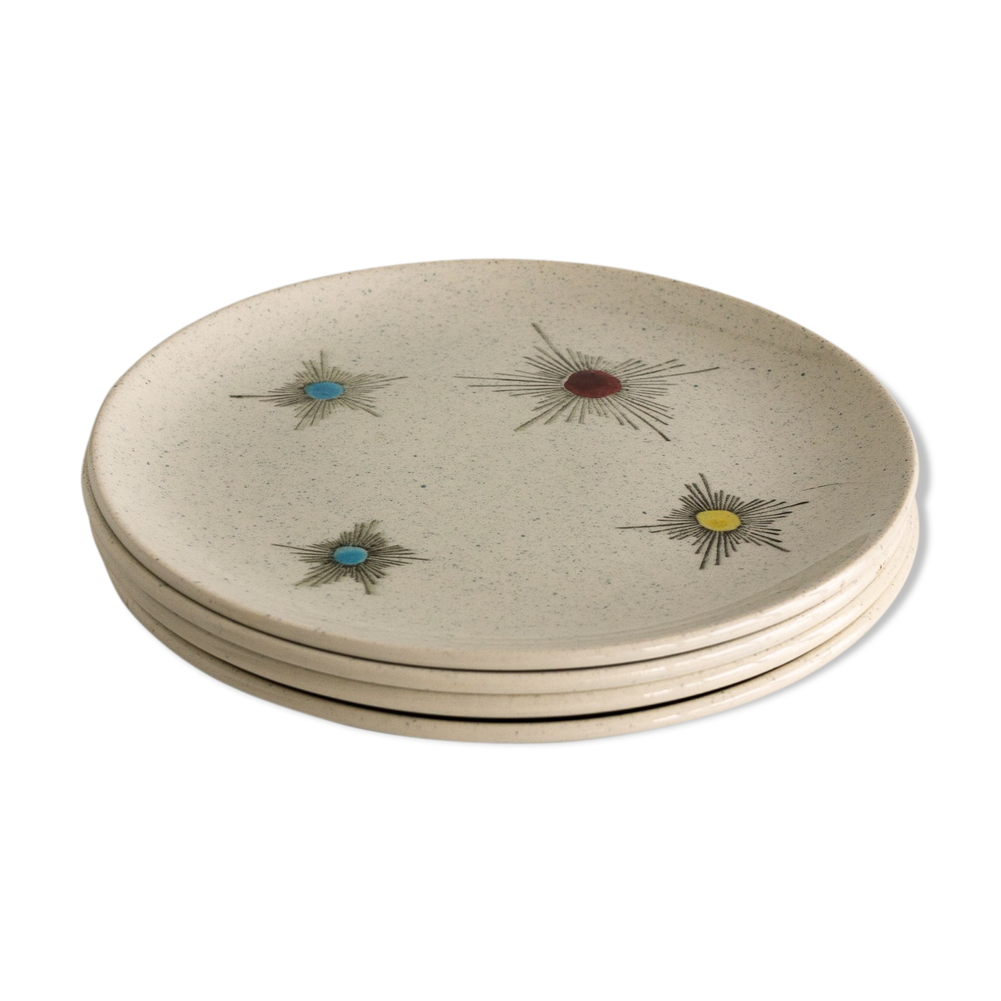 Suite of 4 plates "comet"
