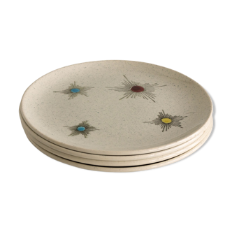 Suite of 4 plates "comet"