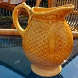 Pichet jaune faience sarreguemines