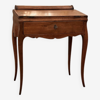 Petit bureau à système en noyer d'epoque louis xv xviiième