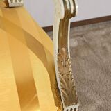 Paire de Fauteuils Cabriolet, en Bois réchampi, style Louis XVI – Fin XIXe