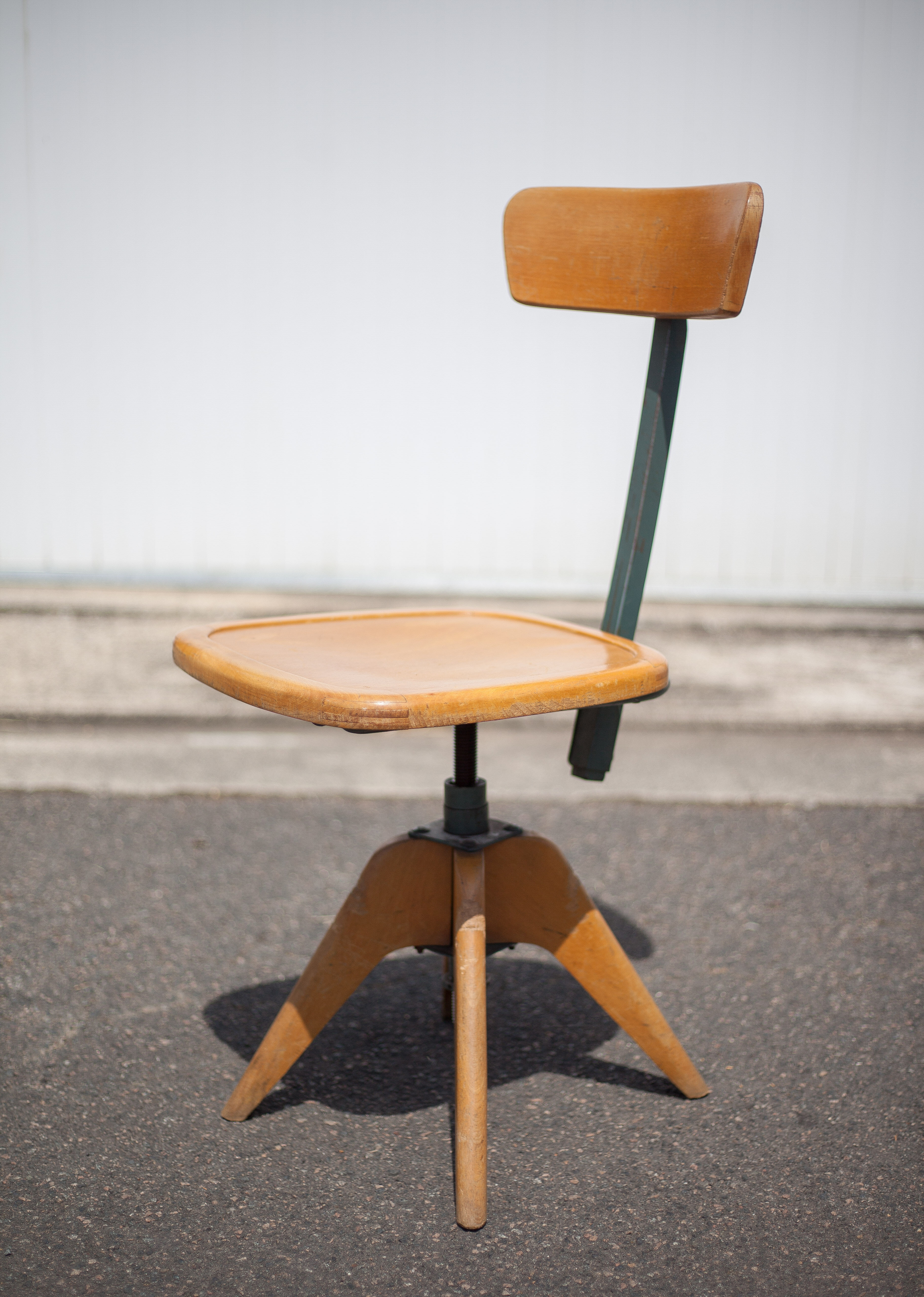 Wood and metal office chair