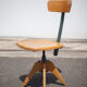 Chaise de bureau bois et métal