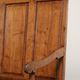Antique English oak hall bench from the early 19th century with storage space