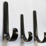 Set of coat hooks, brass hooks, design attributed to Carl Auböck, 1950s, Modernist, Vintage