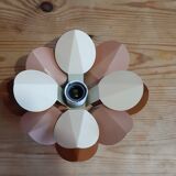 Vintage metal and chrome wall lamp " flower "