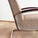 Fauteuil et ottoman Thonet 411 Bauhaus en tissu bouclé