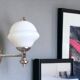 Minimalist white glass wall sconce lamp