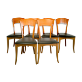 Series of six of 6 vintage Italian chairs