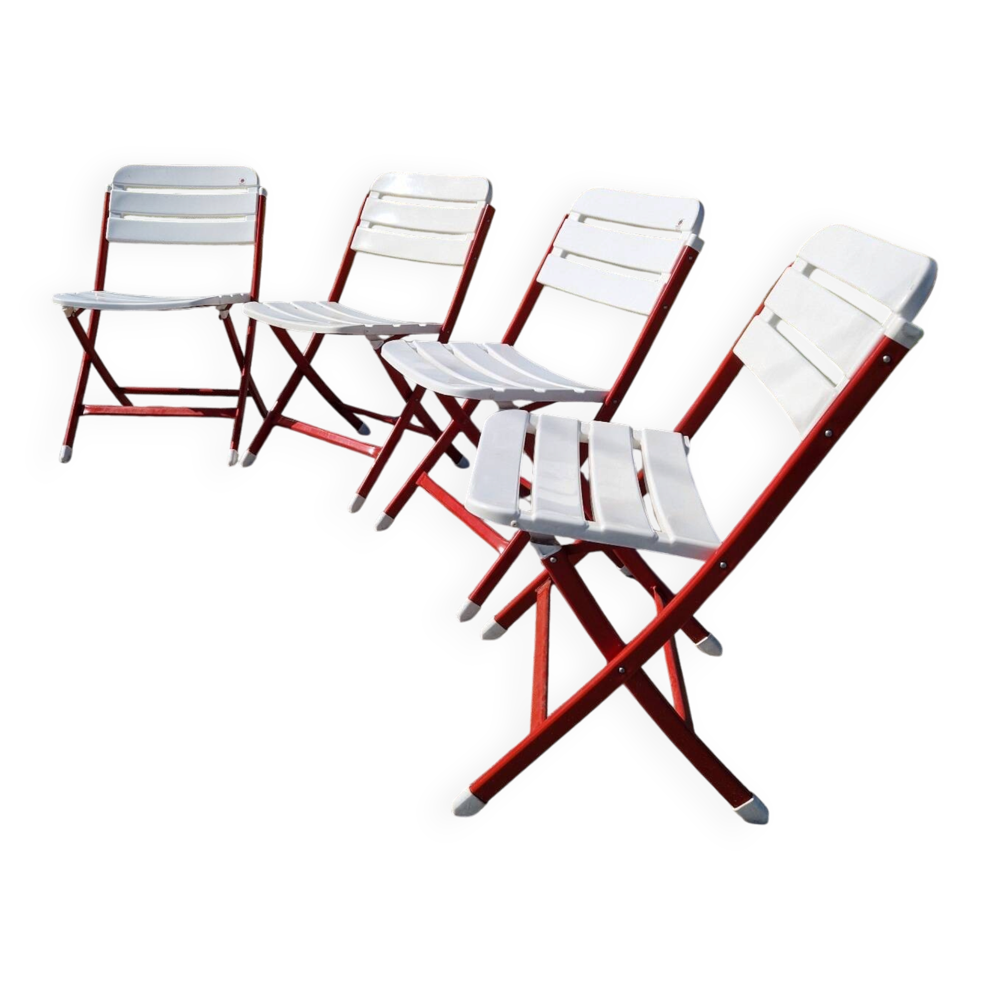 Lot de 4 chaises pliantes vintage