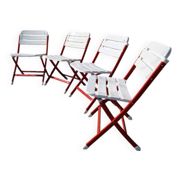 Lot de 4 chaises pliantes vintage