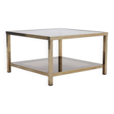 Table basse Belgo Chrom plaquée or 23 carats 1970
