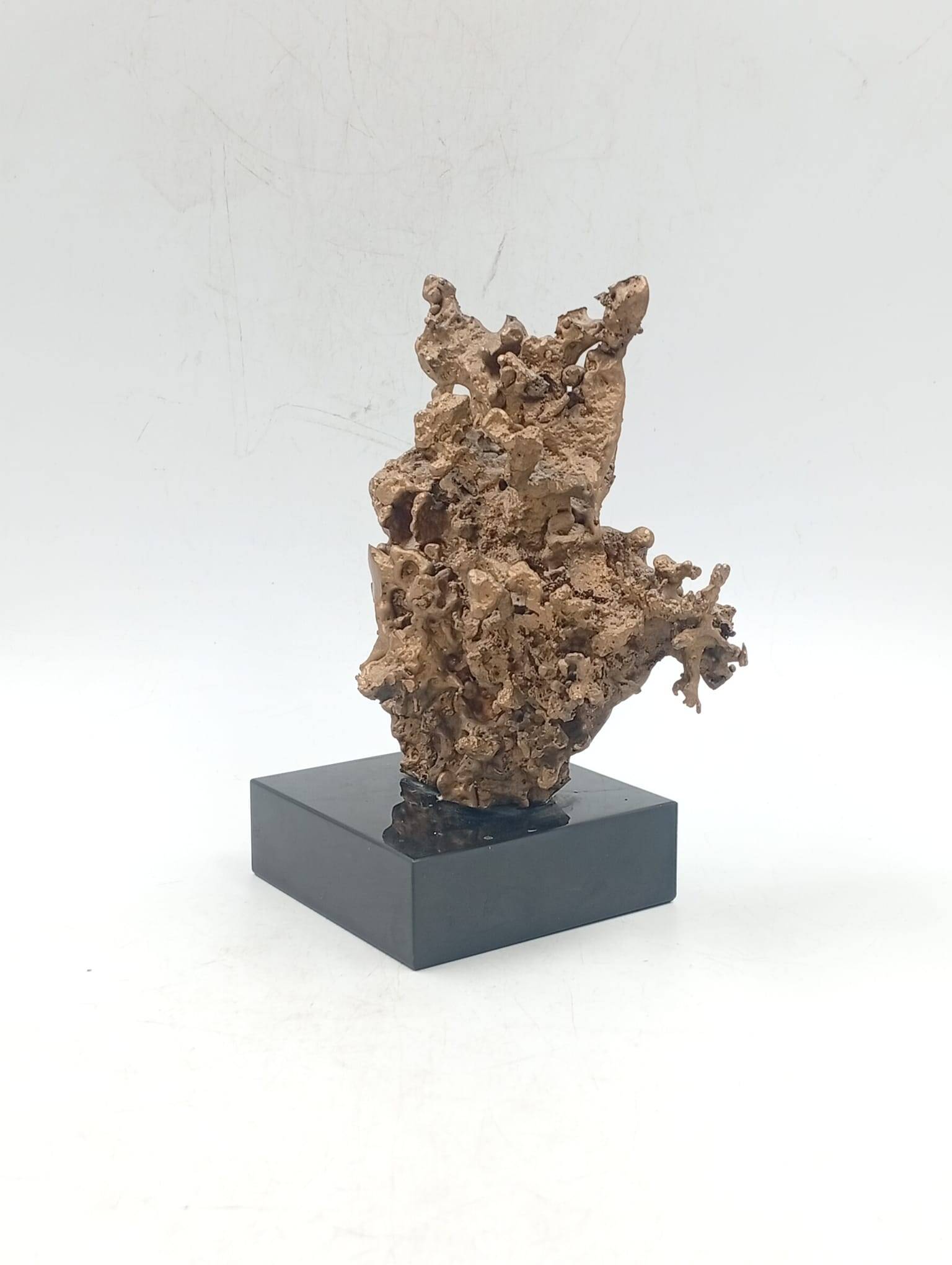 Organic Sculpture Brutalist Modernist Midcentury Gilded Bronze Casting