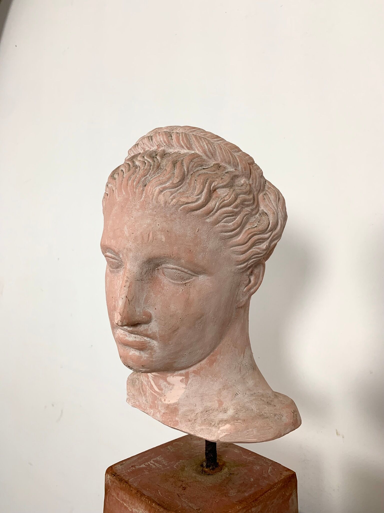 Buste statue rose style grec