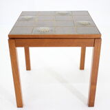 1960s Danish Teak and Tile Side Table