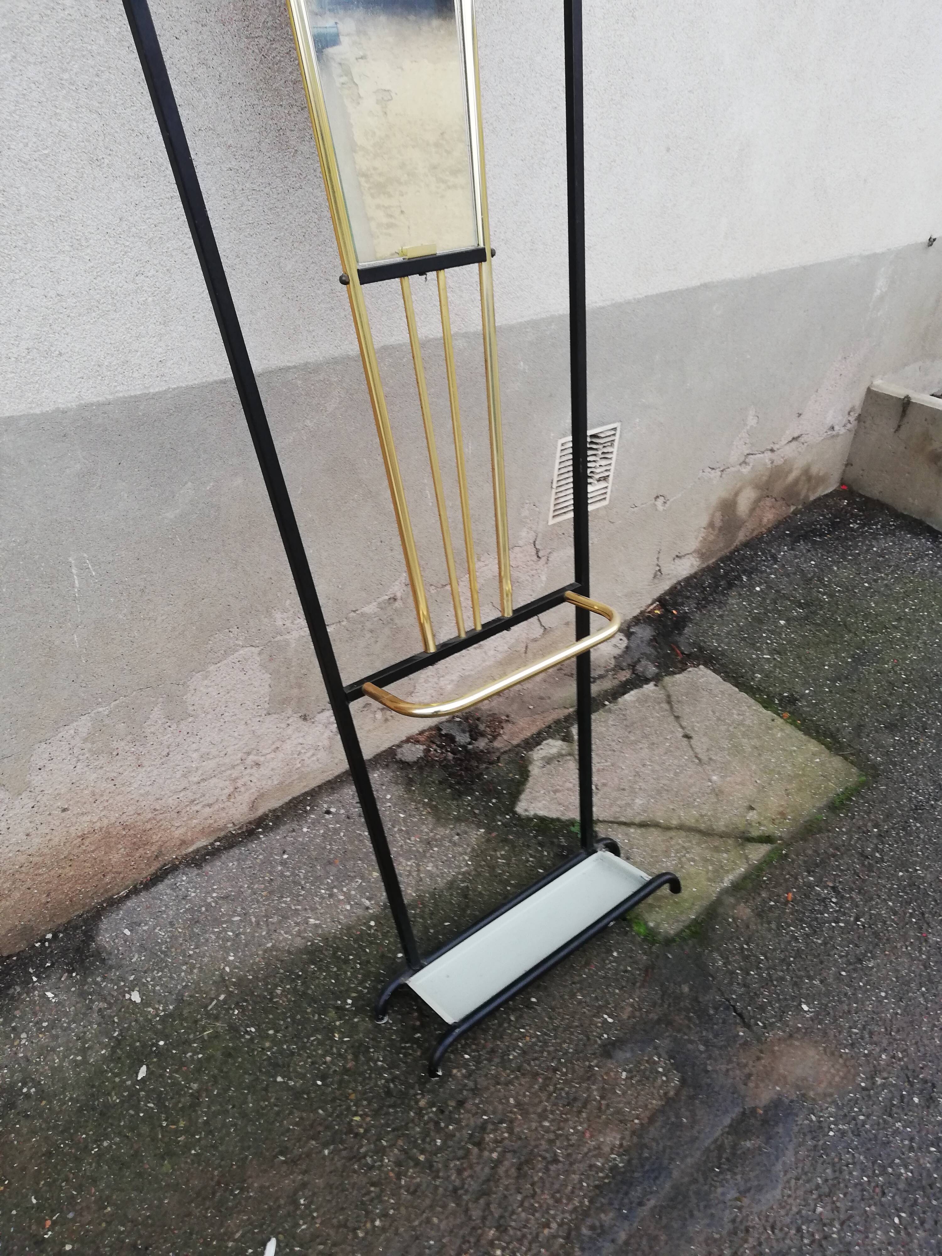 Black and gold vintage wall coat holder