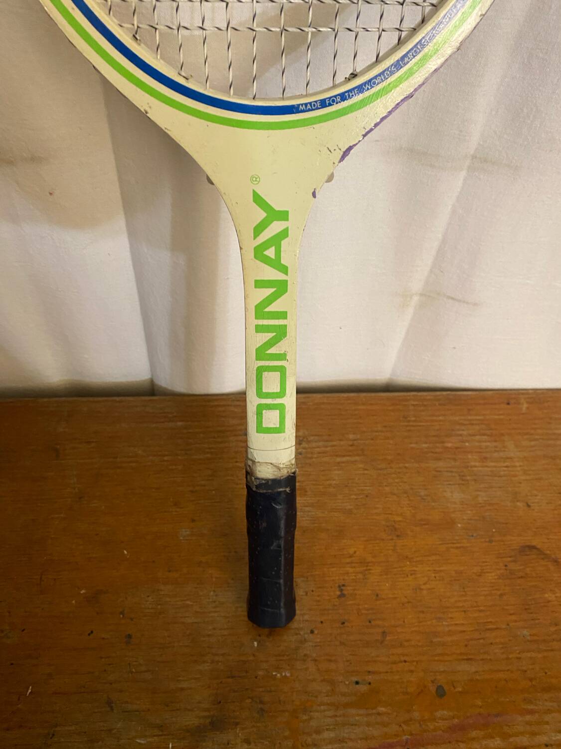 Raquette Ancienne Tennis DONNAY Junior Bois + Étui Vintage