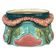 Polychrome slip planter decorated with flower garland