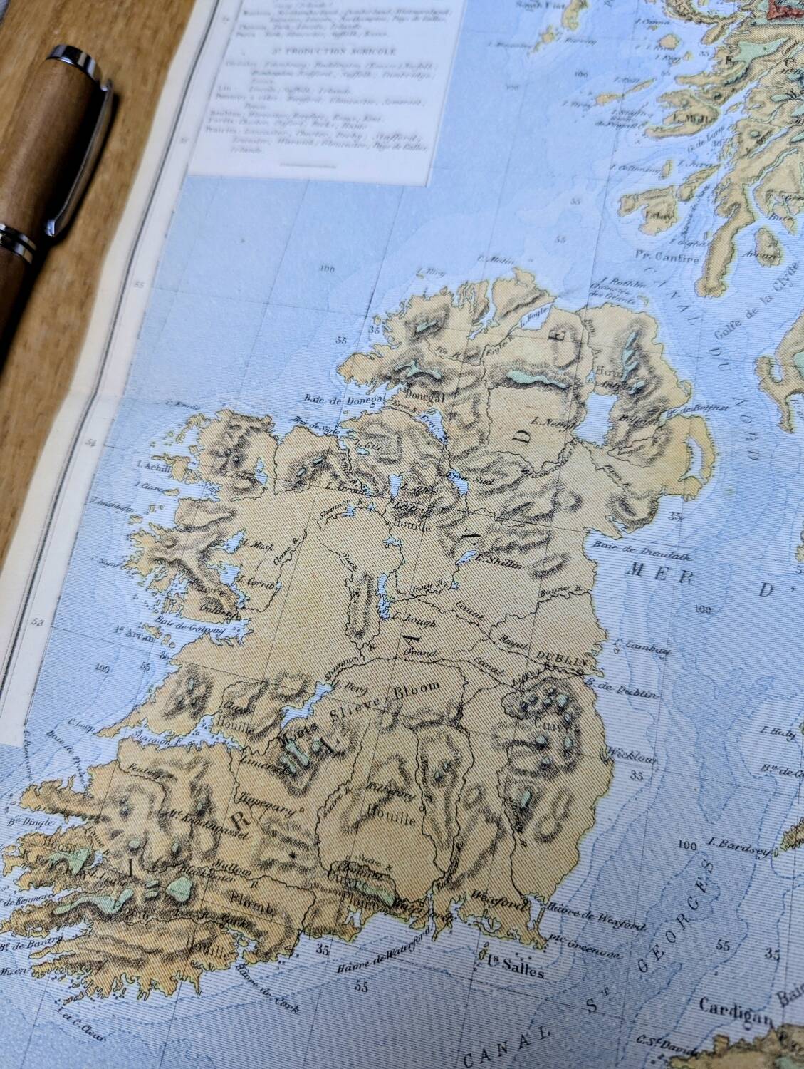 The British Isles, original map printed in 1879.