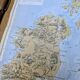 The British Isles, original map printed in 1879.