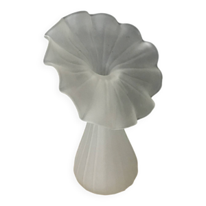 Vase vintage en verre - blanc