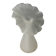 Vase vintage en verre blanc satiné à corolle ondulée