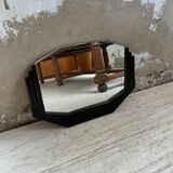 Black art deco mirror 65x46cm