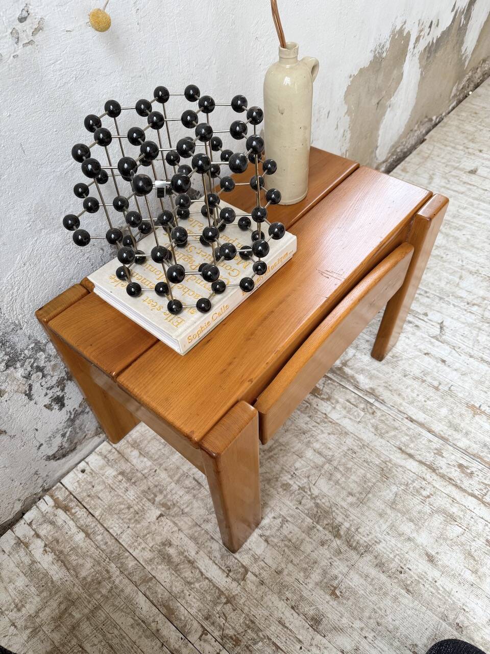 Solid elm bedside table Maison Regain