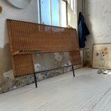 Metal and wicker headhead 50s